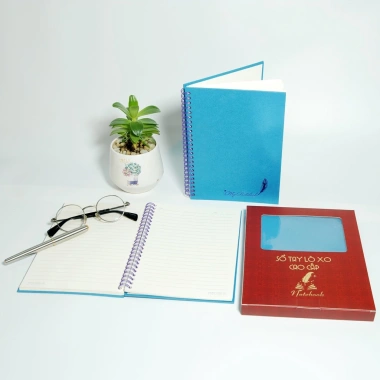 Sổ Bullet Journal A5 gáy lò xo cao cấp - Bìa cứng giấy mỹ thuật, giá ưu đãi 48.000₫