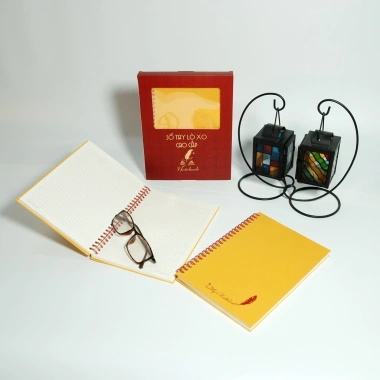 Sổ Bullet Journal A5 gáy lò xo cao cấp - Bìa cứng giấy mỹ thuật, giá ưu đãi 48.000₫