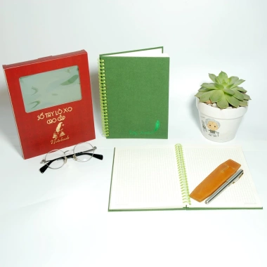 Sổ Bullet Journal A5 gáy lò xo cao cấp - Bìa cứng giấy mỹ thuật, giá ưu đãi 48.000₫