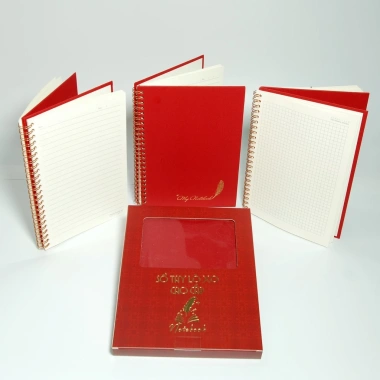 Sổ Bullet Journal A5 gáy lò xo cao cấp - Bìa cứng giấy mỹ thuật, giá ưu đãi 48.000₫