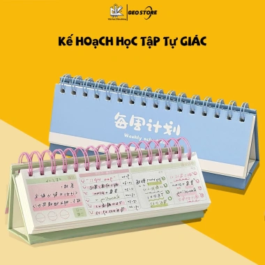 Sổ checkin lịch để bàn mini - Kế hoạch ngày tuần, tự giác học tập, giá chỉ 27.800đ