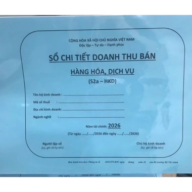 Sổ chi tiết doanh thu bán hàng hàng hoá dịch vụ 50 tờ in ngang 1 mặt - Giá 40.000đ