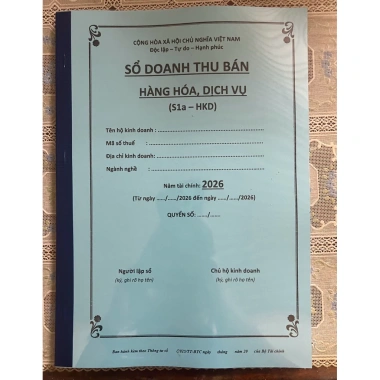 Sổ cho Hộ Kinh Doanh Nhóm 1 - Định dạng chuẩn, bìa bền, giá chỉ 42.000đ