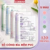 Sổ còng 8 chấu sắt + Sticker binder journal, giấy kẻ ngang caro 120 trang, chống lóa 18.000