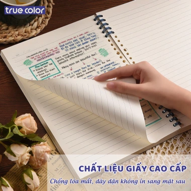 Sổ còng A5/B5 chống lóa 120 trang dày dặn, kẻ ngang/vuông - Giá chỉ 15.000đ 4