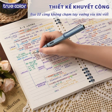 Sổ còng A5/B5 chống lóa 120 trang dày dặn, kẻ ngang/vuông - Giá chỉ 15.000đ 5