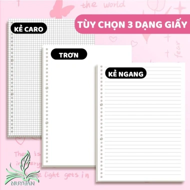 Sổ Còng B5 MUYUAN 120 trang giấy kẻ ngang, bìa bướm, khuyết còng không đau tay - 29.000đ 6