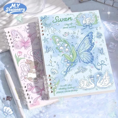 Sổ Còng B5 MUYUAN 120 trang giấy kẻ ngang, bìa bướm, khuyết còng không đau tay - 29.000đ 7