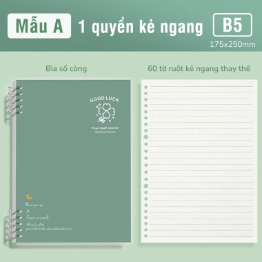 Sổ Còng B5 Pastel Goodluck – Planner Ghi Chú Kế Hoạch Học Tập, Văn Phòng Tiện Lợi, Giá Ưu Đãi 39.960₫ 10