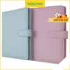 Sổ còng bìa da PU Caro A5 5x5 100 trang Klong MS992 journal pastel dễ refill