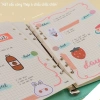 Sổ còng bìa da PU Caro A5 5x5 100 trang Klong MS992 journal pastel dễ refill 5