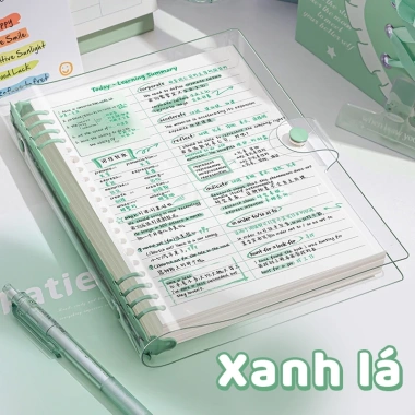 Sổ Còng Bìa Mềm Trong Suốt A5-B5 Còng Không Đau, Kẻ Ngang/Caro, Chỉ 18.000 VND 8