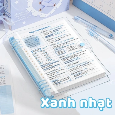 Sổ Còng Bìa Mềm Trong Suốt A5-B5 Còng Không Đau, Kẻ Ngang/Caro, Chỉ 18.000 VND 9