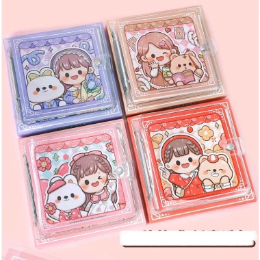 Sổ còng binder 160 trang giấy ô vuông refill em bé gái dễ thương Telado - Planner bullet journal Tẻn Tẻn 95k
