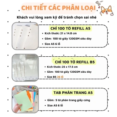 Sổ Còng Binder Klong Caro A5 100 tờ (200 trang) 120gsm - Siêu dày, Bullet Journal, Giá 35.000đ 5
