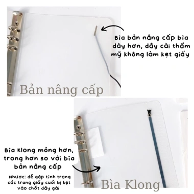 Sổ Còng Binder Klong Caro A5 100 tờ (200 trang) 120gsm - Siêu dày, Bullet Journal, Giá 35.000đ 6