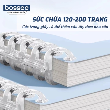 Sổ Còng Cún Con Pastel A5 B5 120 Trang Kẻ Ngang Caro - Giấy Dày Dặn, Chống Lóa, Bullet Journal, Giá 15.000 9