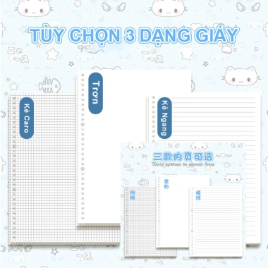Sổ Còng Động vật A5/B5 120 trang kẻ ngang 80gsm – Khuyết còng không đau tay, 29.000₫ 4 Sổ Còng Động vật A5/B5 120 trang kẻ ngang 80gsm – Khuyết còng không đau tay, 29.000₫ 4