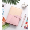 Sổ Còng Đựng Tiền Lập Kế Hoạch Chi Tiêu Da PU Khóa Bấm 6 Còng và 12 Túi Zip Giảm 115k 4