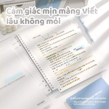Sổ còng Gleamy Ruột giấy refill A5 B5 20 26 caro kẻ ngang, chống loá giá29.000₫ 2
