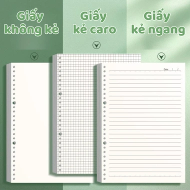 Sổ còng Good Luck A5-B5 120 trang thay giấy, bìa nhựa binder, khuyết còng - Giá 30.000₫