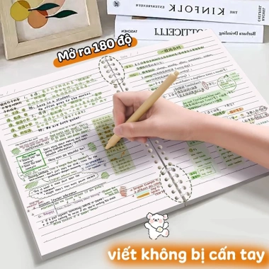 Sổ Còng Nhựa A5/B5 Thay Giấy Họa Tiết Đẹp - Sổ Ghi Chép Sinh Viên Planner 32,930₫