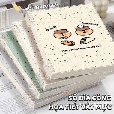 Sổ Còng Nhựa A5/B5 Thay Giấy Họa Tiết Đẹp - Sổ Ghi Chép Sinh Viên Planner 32,930₫