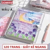 Sổ còng sắt A5/B5 hoạ tiết tranh sơn dầu, thay giấy nhanh, 120 trang bullet journal kẻ ngang caro Bossee 10