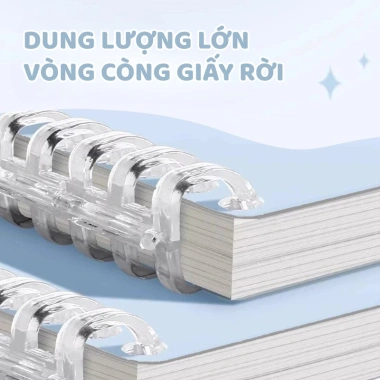 Sổ Còng Thay Được Giấy Bìa Pastel Dày Dặn, Viết Êm Không Lem - Giá 33.500₫