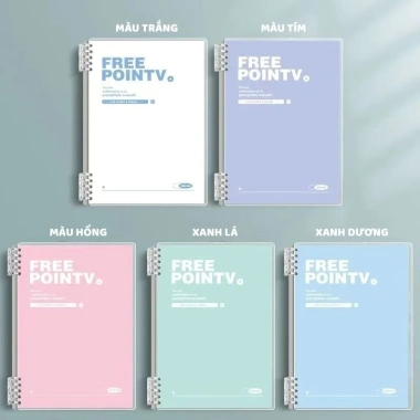 Sổ Còng Thay Được Giấy Bìa Pastel Dày Dặn, Viết Êm Không Lem - Giá 33.500₫