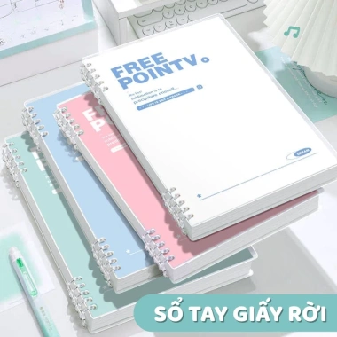 Sổ Còng Thay Được Giấy Bìa Pastel Dày Dặn, Viết Êm Không Lem - Giá 33.500₫