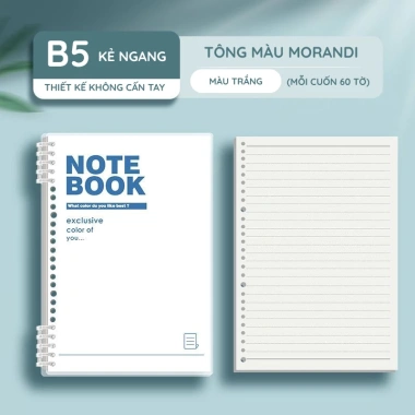 Sổ Còng Thay Được Giấy Bìa Pastel Dày Dặn, Viết Êm Không Lem - Giá 33.500₫