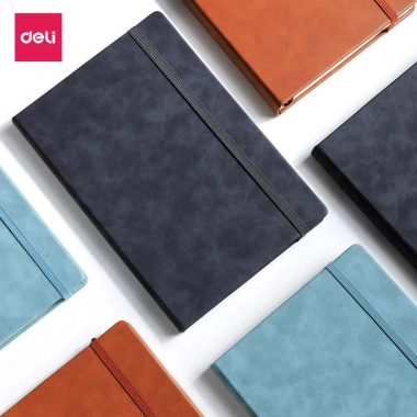 Sổ Da A5-A7 Deli sổ tay bìa da kẻ ngang 300 trang giấy dày chống nước - Quà tặng sang trọng 39.000₫