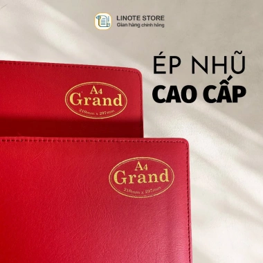 Sổ da bìa mềm A4 GRAND 200-500 trang LINOTE - bìa da Classic, giấy trắng cao cấp, định lượng 70, chỉ 66.600 VND 5