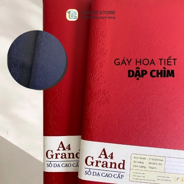 Sổ da bìa mềm A4 GRAND 200-500 trang LINOTE - bìa da Classic, giấy trắng cao cấp, định lượng 70, chỉ 66.600 VND 6