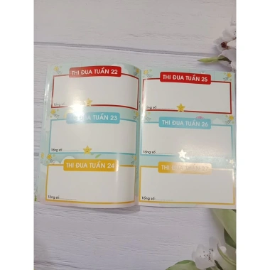 Sổ dán sticker A5 thi đua tích điểm, khen thưởng giáo viên tiểu học - Giá chỉ 17.000₫