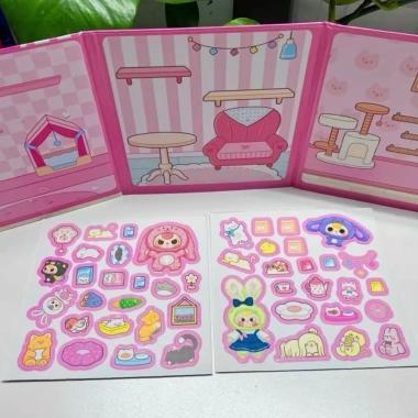 Sổ dán sticker NAM CHÂM Baby Three, Melody, CappyBara, Kitty - Giy Diy chỉ 29.5k