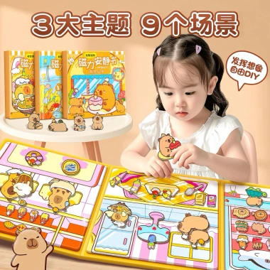 Sổ dán sticker NAM CHÂM Baby Three, Melody, CappyBara, Kitty - Giy Diy chỉ 29.5k
