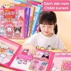 Sổ dán tính 3D Kuromi và Melody 18cm Đồ chơi nam châm thay trang phục cho bé