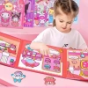Sổ dán tính 3D Kuromi và Melody 18cm Đồ chơi nam châm thay trang phục cho bé 6