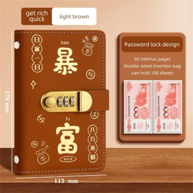 Sổ Đựng Tiền Có Mật Khẩu Tiết Kiệm Quản Lý Chi Tiêu Bảo Mật Độc Đáo 44.100đ 4