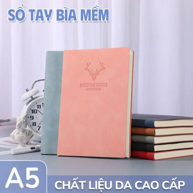 Sổ Ghi Chép A5 Bìa Da PU 200 Trang Kẻ Ngang Viết Mượt, 29.000đ, Quà Tặng Ý Nghĩa