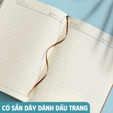 Sổ Ghi Chép A5 Bìa Da PU 200 Trang Kẻ Ngang Viết Mượt, 29.000đ, Quà Tặng Ý Nghĩa