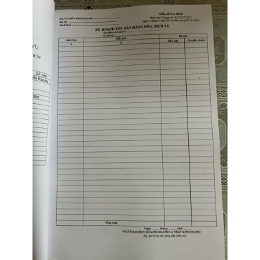 Sổ Ghi Chép Hộ Kinh Doanh Nhóm 1 - Bìa Bảo Vệ, Đánh Số Trang, Giá 79.000đ