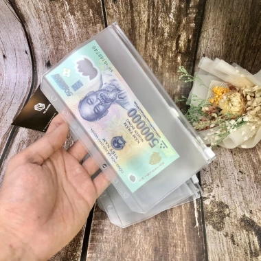 Sổ Ghi Chú Lập Kế Hoạch Chi Tiêu Bìa Da PU, Khóa Nam Châm, 6 Còng 12 Túi Zip A6 - 89.000đ 7