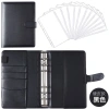 Sổ Ghi Chú Lập Kế Hoạch Chi Tiêu Bìa Da PU, Khóa Nam Châm, 6 Còng 12 Túi Zip A6 - 89.000đ 10