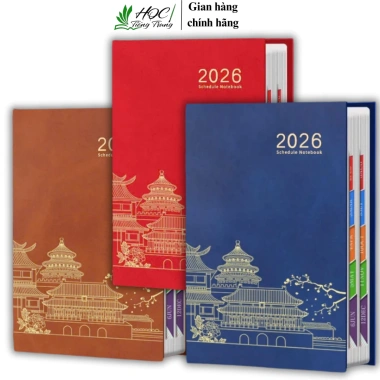 Sổ kế hoạch 2.026 A5 A6 bìa da 400 trang - Giá chỉ 69.000 VND