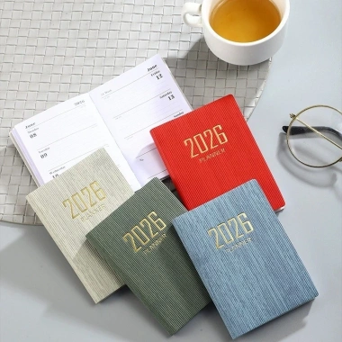 Sổ Kế Hoạch 2.026 A7 Bỏ Túi Planner Mini 128 Trang Bìa Da PU Lịch Tuần Ghi Chú Cá Nhân Giá 20.000 VND