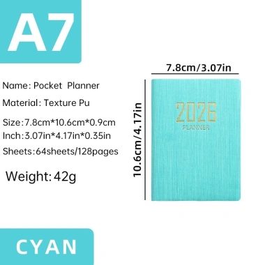 Sổ Kế Hoạch 2.026 A7 Bỏ Túi Planner Mini 128 Trang Bìa Da PU Lịch Tuần Ghi Chú Cá Nhân Giá 20.000 VND 8 Sổ Kế Hoạch 2.026 A7 Bỏ Túi Planner Mini 128 Trang Bìa Da PU Lịch Tuần Ghi Chú Cá Nhân Giá 20.000 VND 8