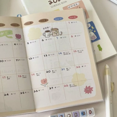 Sổ Kế Hoạch 2.026 B6 19x13cm Trang Màu Sáng Tạo Ghi Chép Lên Lịch Quà Tặng Giá 50.000 VND